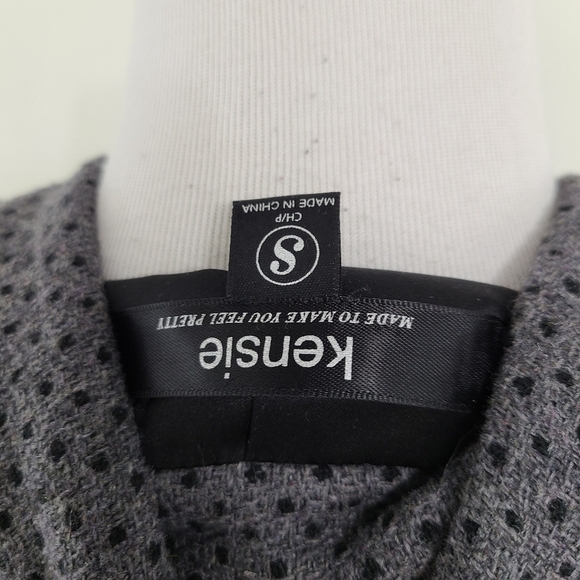 Kensie gray polka dot blazer jacket peacoat size small - Picture 5 of 7